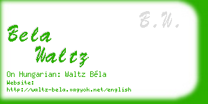 bela waltz business card